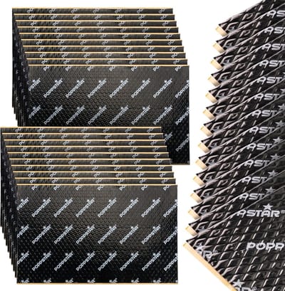 Isolatiemat - Geluidsisolatie - Voertuig isoleren - Zelfklevend aluminium butyl - 40 x 25 cm - Grijs