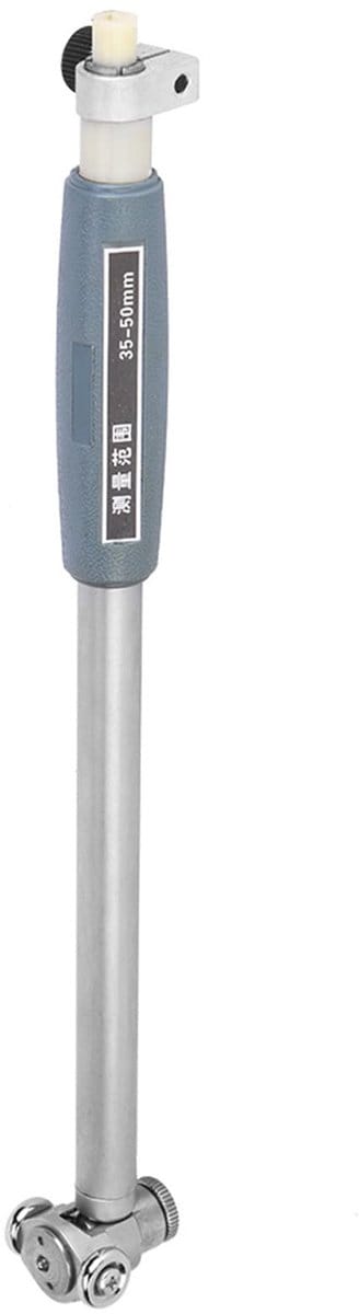 Allecto - Aluminiumlegering wijzerplaatboormeter - Precisie boormeter 0,01 mm - Corrosiebestendig - Diepe boringen 35-50 mm - Met meetklok en punt ...