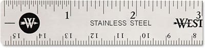 Antislip Roestvrij Stalen Liniaal - 15 cm