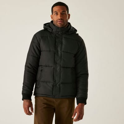 Gevulde Jas Hiking Heren Padded Design Verstelbare Kap