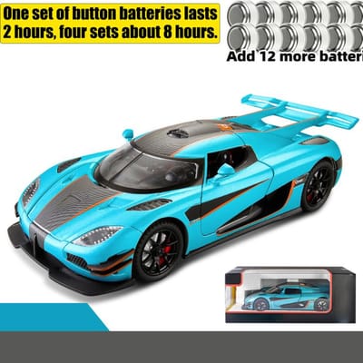1:24 Knsg Eén:1 Beperkte Editie Hypercar Legering Model Metaal Diecast Auto Geluid En Licht Computer Bureau Ornament Vakantie Cadeau