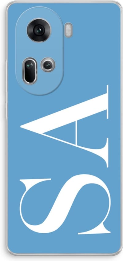 Gepersonaliseerd - Case Company® - Hoesje geschikt voor Oppo Reno 11 hoesje - Monogram N°2 - Soft Cover Telefoonhoesje - Bescherming aan alle Kanten en Schermrand