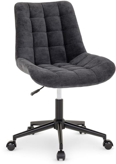 Draaistoel VASILO met corduroy - Zwart