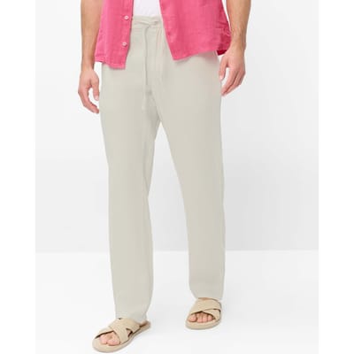 Brax Heren Flatfrontbroek  Style ELIAS SAND, lichtbeige, maat 35/30