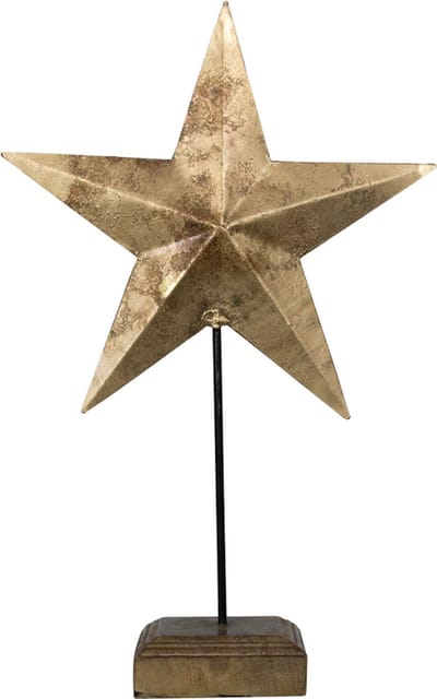 staande ster goud 27cm*