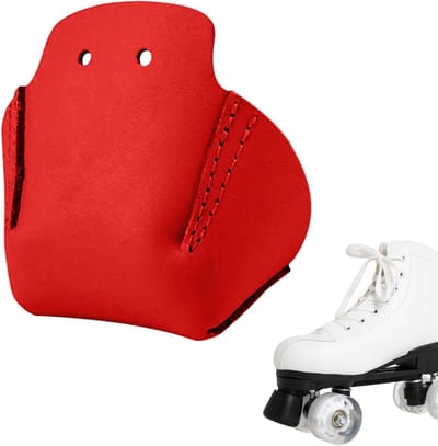 Schaats Teenbeschermers - Schaats Beschermers - Schaatsen Beschermen - Slijtvast PU Leer - 5 x 7.5 x 10.5 cm - Rood