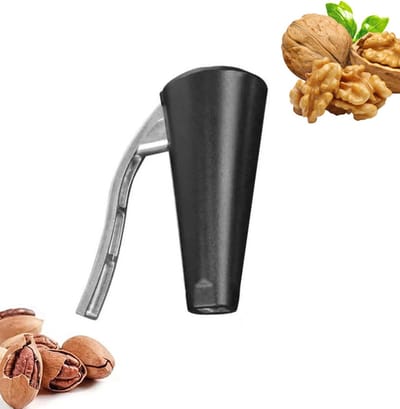 Notenkraker - Walnoten En Hazelnoten Kraker - Notenschiller - Multifunctionele schiller - Aluminum Alloy - Comfortabel handvat - Gemakkelijk te pellen - Geschikt voor walnoten, kastanjes, hazelnoten, amandelen - Zwart
