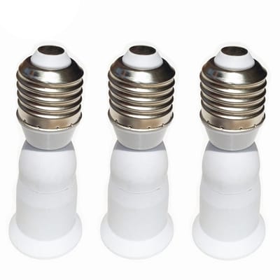 E27 naar E27 verlengadapter set van 3 stuks - 95mm LED lampen basis extender voor verlichting