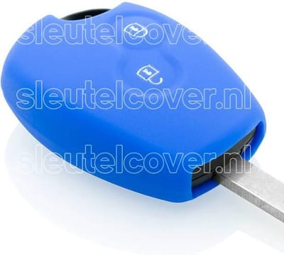 Autosleutel Hoesje geschikt voor Dacia - SleutelCover - Silicone Autosleutel Cover - Sleutelhoesje Blauw