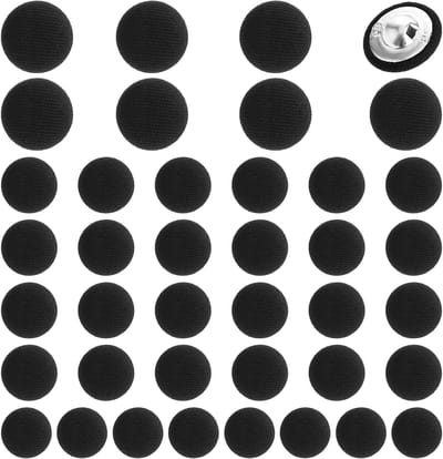40 Stuks Zwarte Knopen 18/15/10mm voor Tuxedo en Vintage Stijl, Ideaal voor Jassen, Blouses en Jeans