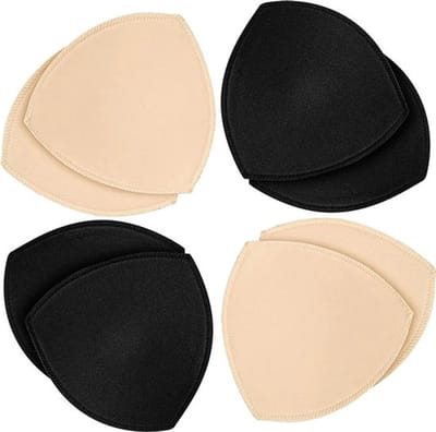 4 paar bh-pads, borstpads, uitneembare sportbh-pads, slippads, borstpads