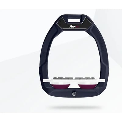 Veiligheids stijgbeugels Plat Grip Aluminium/Wit/Prune Flex-On Safe-On