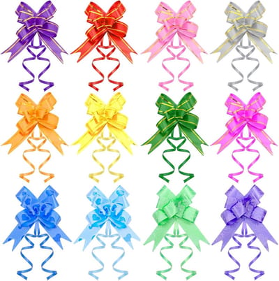 120 Stuks Cadeau Strikken voor Verpakking, Bruiloft, Feestjes en Decoratie in 12 Kleuren
