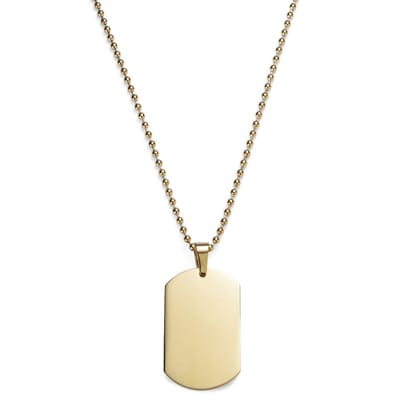 Goudkleurige Dogtagketting
