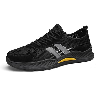 Zomer Ademend Mesh Oppervlak Schoenen Heren Outdoor Vrije Tijd Sneaker Antislip Slijtvast Wandelen Bergbeklimmen Reisschoenen 46 zwart