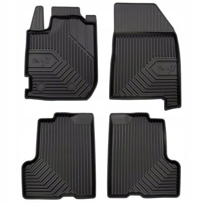 Frogum - No.77 - Automatten 3D - Geschikt voor DACIA Duster II (2018-2021) - Pre-Facelift - 4-delig - TPE Rubber - Zwart