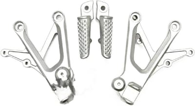 Motorfiets Voetsteunen - Voetsteunen Motor - Comfortabel Rijden - Aluminium Legering - 360 Grams - Zilver