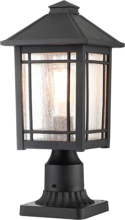 Quoizel Mini LED Tuin Pilaar Cedar Point | 1X E27 Max 60W | IP44 (Outdoor) | Black