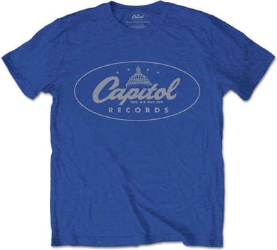 Capitol Records - Logo Heren T-shirt - S - Blauw