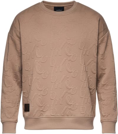 OMBRE Sweater - Loose Fit - Lange Mouw - Geen Sluiting Beige S