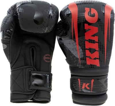 King Pro Boxing - Shogun Bokshandschoenen - Zwart/rood 12 oz