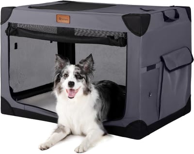 Hondenbench - Hok Hond - Reizen - Opvouwbaar - 91x63x63 cm - Donkergrijs