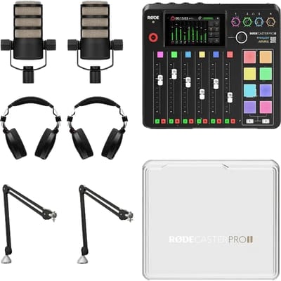 RØDE RODEcaster Pro II 2-Person Bundle - Geïntegreerde Audioproductie Studio