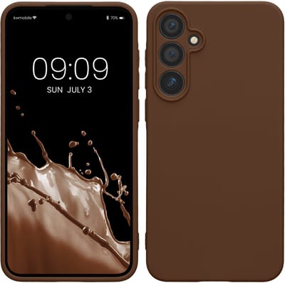 kwmobile telefoonhoesje geschikt voor Samsung Galaxy A55 5G - Hoesje voor smartphone - Precisie camera uitsnede - In chocoladebruin