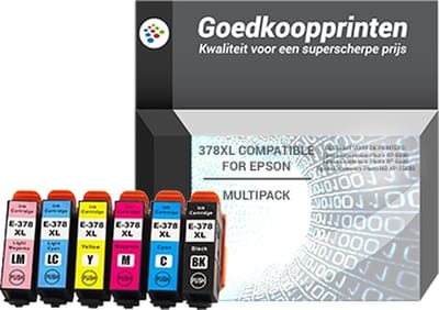 Huismerk Epson 378XL inkt cartridges 6-Kleuren Multipack (78 ml)