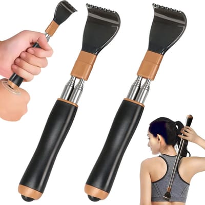 2Pcs Kratzhand Rückenkratzer Teleskop Rückenkratzer Ausziehbar Back Scratcher Ruckenkratzerhand Ausziehbar Kratzstab Rücken Rückenkrauler Kratzbürste Rücken Mit Verstärktem Teleskopstab Massageperlen