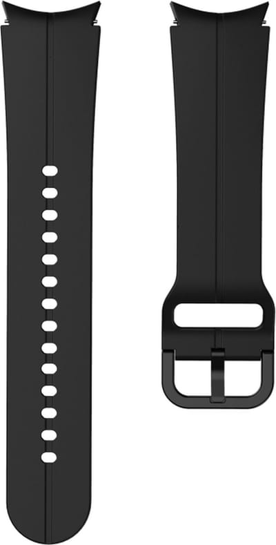 Siliconen bandje - geschikt voor Samsung Galaxy Watch 7 / Watch FE / Watch 6 / Watch 6 Classic / Watch 5 / Watch 5 Pro / Watch 4 / Watch 4 Classic - zwart