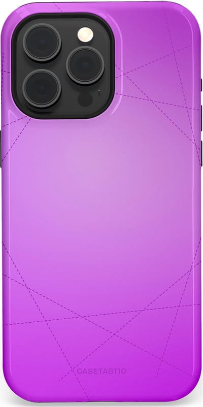 Casetastic Hoesje Geschikt voor Apple iPhone 15 Pro Max Magsafe - Stijlvolle Beschermende Duo-layer Case - Emily in het paars