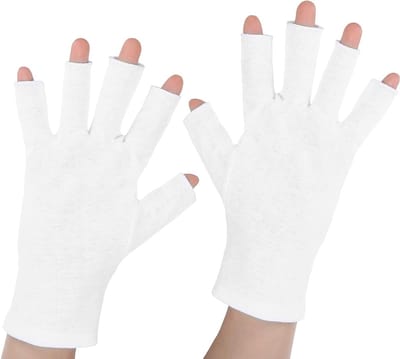 Vingerloze katoenen handschoenen voor dames en heren, ideaal voor typen, werken en autorijden, perfect voor wellness en huidverzorging, 2 paar wit