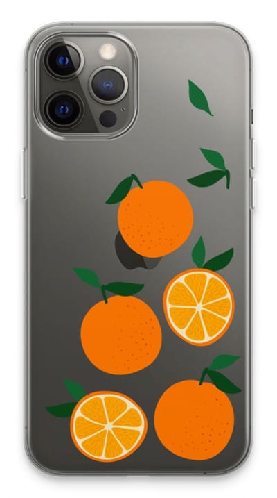 Case Company® - Hoesje geschikt voor iPhone 13 Pro Max hoesje - Will you be my clementine - Soft Cover Telefoonhoesje - Bescherming aan alle Kanten en Schermrand