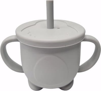 Rietjesbeker - Drinkerbeker - Antilek beker - Sippy cup - Baby - Peuter - 150ML - Grijs