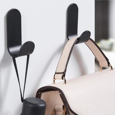 FSW-Products - 2 Stuks Ophanghaken - Zwart - Badkamerhaak - DIY - Ophanghaken - Haken voor kleding - Kledinghaak - RVS