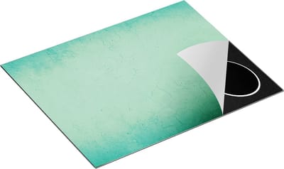 Chefcare Inductie Beschermer Lichtgroene Stenen Muur - 65x50 cm - Afdekplaat Inductie - Kookplaat Beschermer - Inductie Mat
