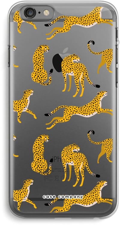 Case Company® - Hoesje geschikt voor iPhone 6 PLUS / 6S PLUS hoesje - Luipaard - Soft Cover Telefoonhoesje - Bescherming aan alle Kanten en Schermrand