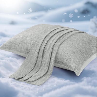 Koel Kussenhoezen 40 x 80 cm, 2 Stuks met Japanse Arc-Chill Koelfibers, Ademend en Superzacht, Ideaal voor Warm Slapen en Comfortabel Gebruik