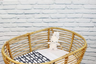 Wallabiezzz Baby deken - Omslagdoek Baby - Wiegdeken - Grijs - 75x90cm