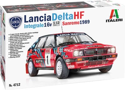 Italeri Modelbouwpakket Auto - 4712 Lancia Delta HF Integrale Sanremo 1989 Car Plastic - 1:12 - Modelbouw