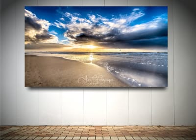 Foto op Canvas - Strand AlexF041 – Formaat 120 x 70cm - Wanddecoratie - Muurdecoratie woonkamer - Slaapkamer decoratie - Kamer accessoires - Schilderijen op canvas