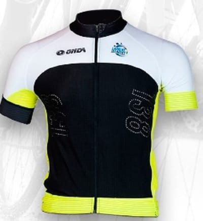 ONDA Fietsshirt korte mouw heren Zwart Wit Fluo - Laurent Jalabert - XS