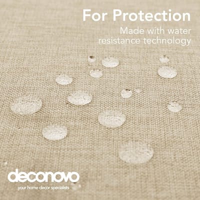Tafelkleed Linnenlook Waterproof Rechthoekige Afwasbaar Tafeldoek Lotuseffect voor Feestdag Eettafel Crème 140x240cm
