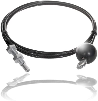 Fitness Kabel - Stalen Touw - Krachtstations Gebruik - Gecoate Kwaliteit - 2.7 Meter - Zwart