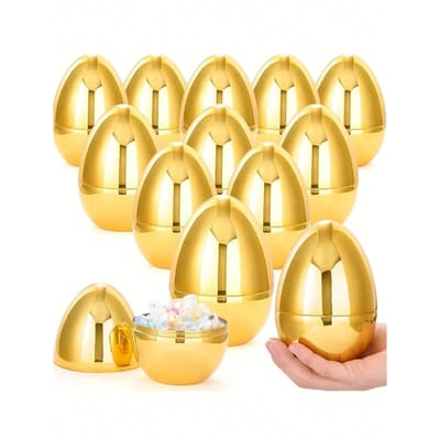 Gouden Lege Paasei Schalen, Lege Eieren Voor Paasei Mandjes, Knutselprojecten, Lentevieringen, Verjaardags- En Feestdagen default beige
