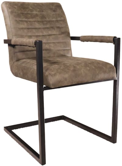 Eetkamerstoel met armleuning donkergroen Noor design