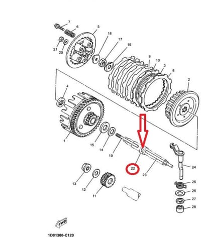 koppelingsstang kogel Ø4.74mm voor motorfiets yamaha 85 yz 2007-2018 93503-16003