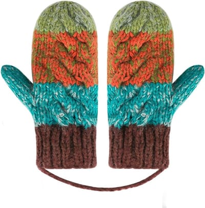 Dames Wanten voor de Winter - Gebreide Handschoenen met Pluche Voering en Pompon, Warm en Comfortabel, Perfect als Cadeau voor Meisjes