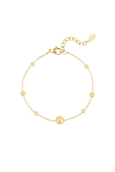 Armband - Yehwang - Goud - Bolletjes - Statement armband - Stainless steel - Sieraden